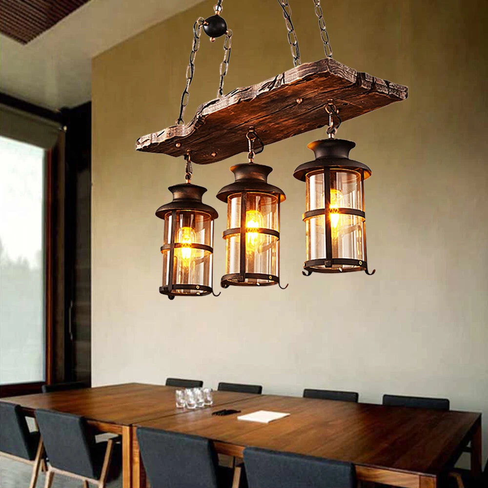 3 Heads Chandelier Industrial Ceiling Lamp for Home Decor