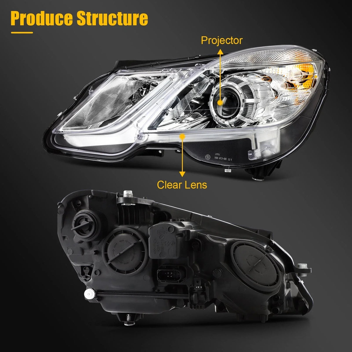 Driver Side Headlight Assembly for Mercedes-Benz E550 (2010–2013)