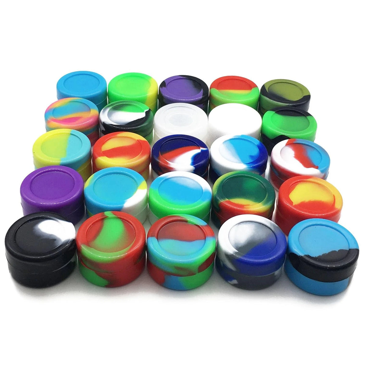 5ml Silicone Wax Concentrate Containers - Non-stick Jars (Multi)