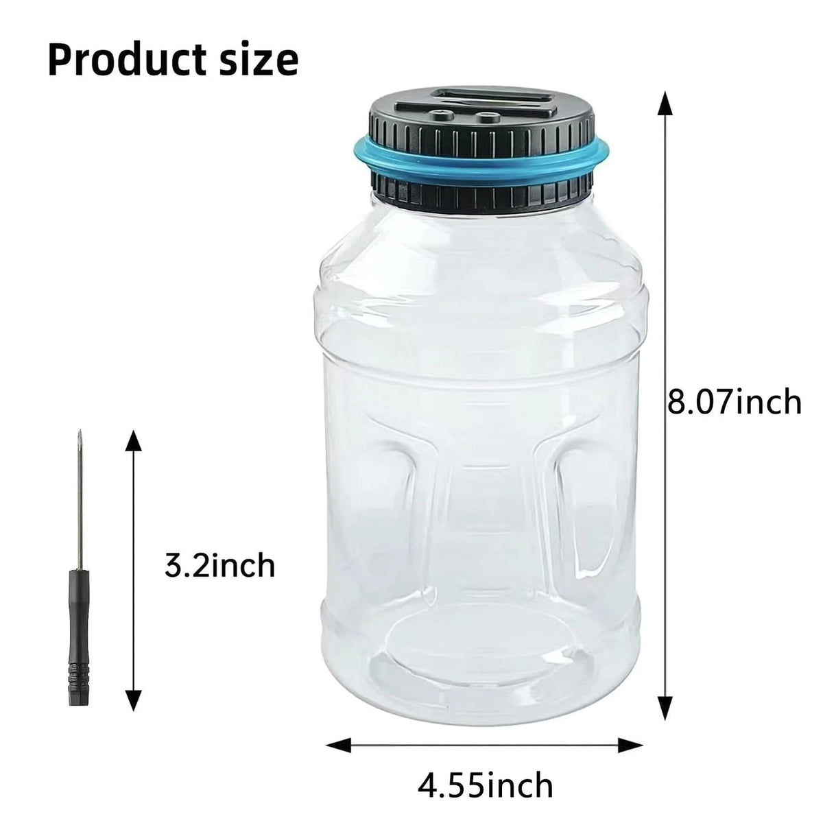 Digital Coin Counter Piggy Bank for Savings Jar - Blue