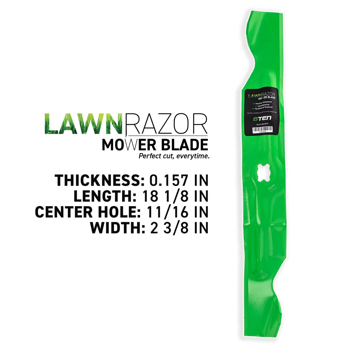 Set of 2 LawnRAZOR Blades for MTD Cub Cadet (742-04154, 942-04154)