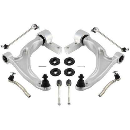 Set of 4 Front Control Arms Sway Bar Links Tie Rods for Honda Pilot (2009–2015)