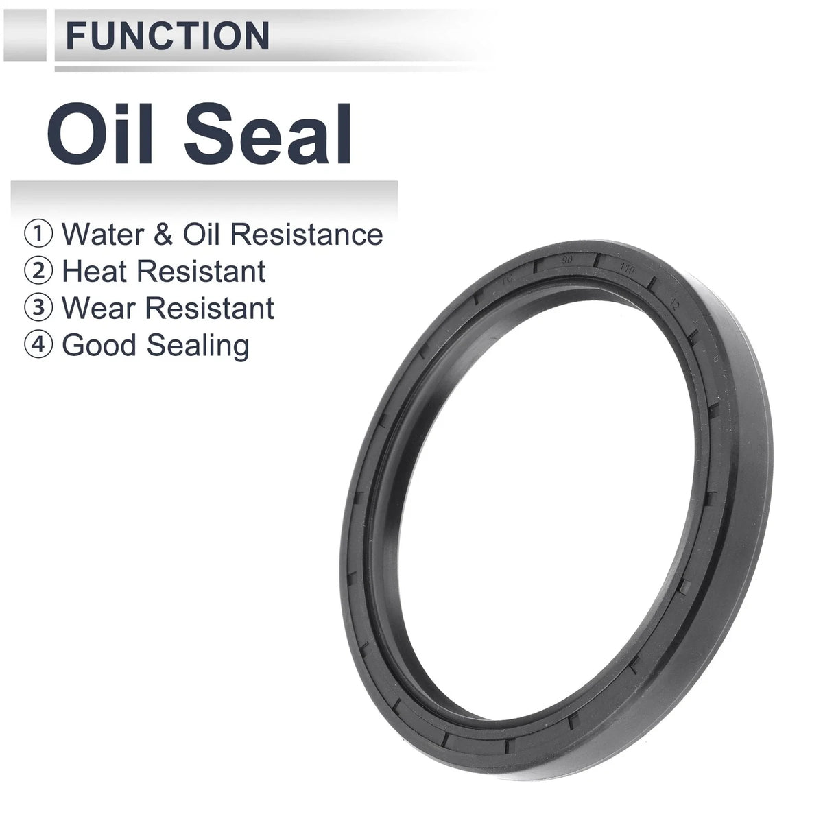 Set of 5 Oil Seal Rotary Shaft Seal Nitrile Rubber 90x110x12mm