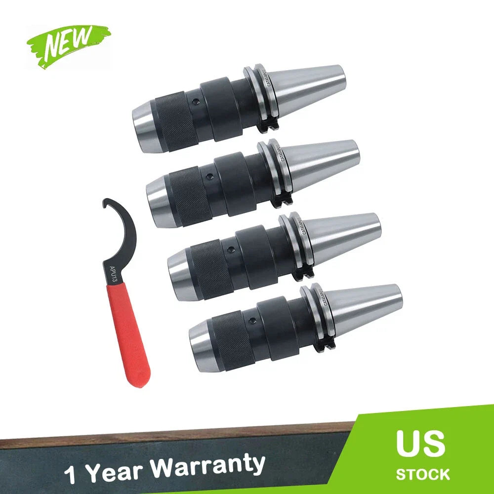 Set of 4 CAT40 Collet Chucks for HAAS CNC Machines
