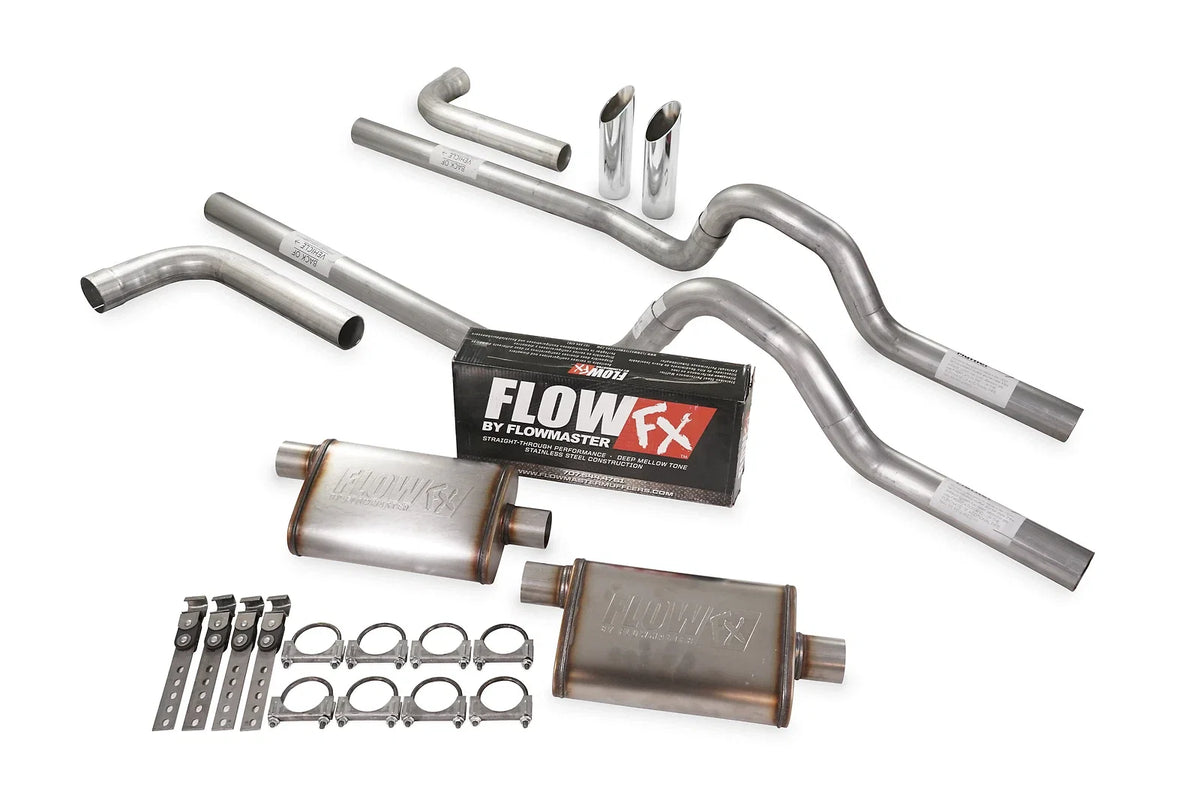 Dual Exhaust Kit 2.5" Flowmaster Flow FX for GM C/K 20 3/4 Ton (1981–1987)
