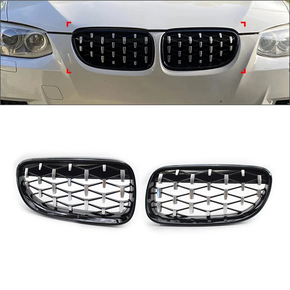 2X Chrome Front Kidney Grille for BMW 3 Series E92 E93 (2010–2013)