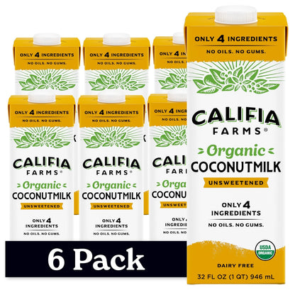 Organic Coconut Milk for Califia Farms (32 oz, Pack of 6)