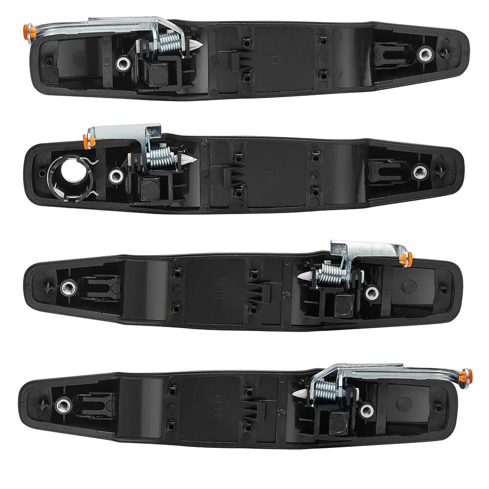 4PCS Black Exterior Door Handle Front & Rear for Chevrolet Silverado 1500 / GMC Sierra (2014–2018)
