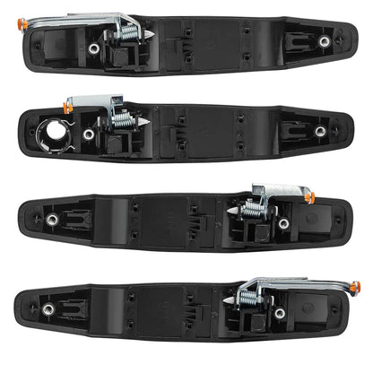 4PCS Black Exterior Door Handle Front & Rear for Chevrolet Silverado 1500 / GMC Sierra (2014–2018)