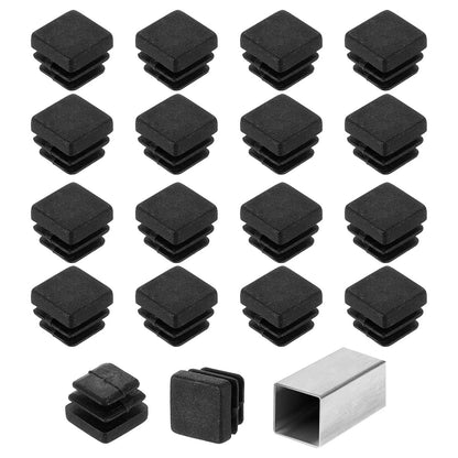 Set of 50 Black 3/8" Square Tubing End Caps for Various Applications