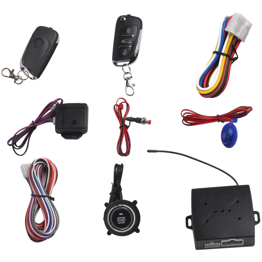 Keyless Push Start Button Kit with Remote Control for Universal Cars