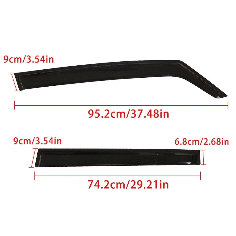 Window Vent Visor for Jeep Renegade (2015–2020) Sun Rain Guard Deflector