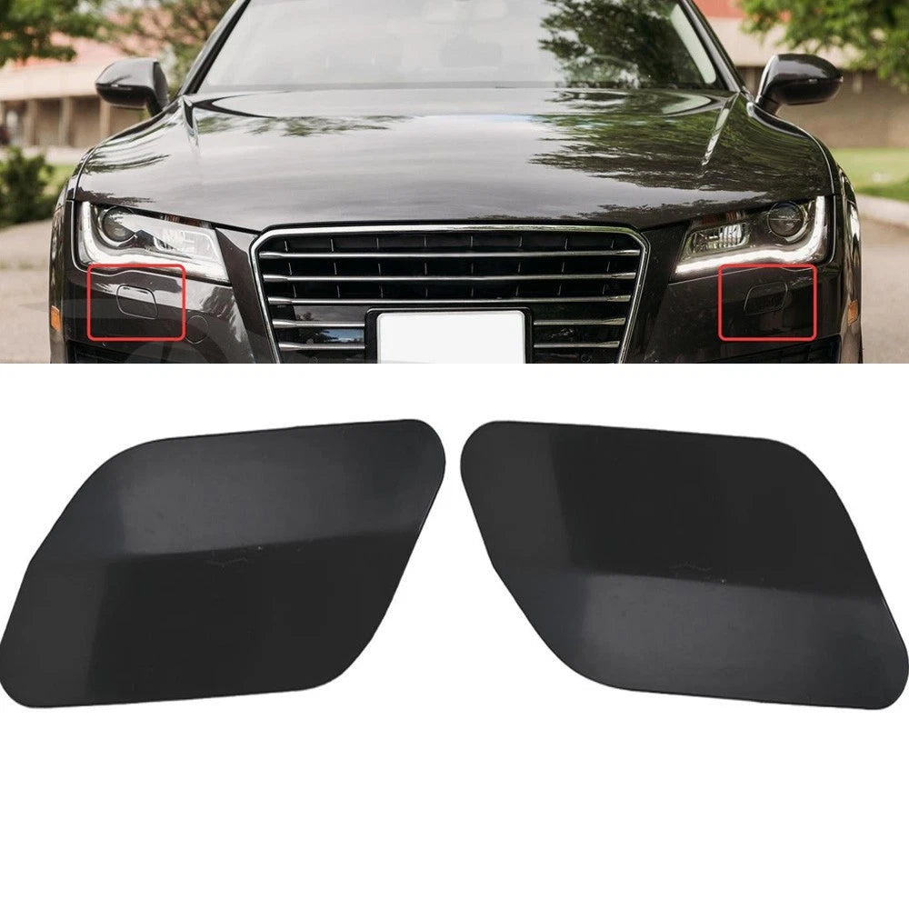 1 Pair Front Bumper Headlight Washer Nozzle Spray Cover Cap for Audi A7 (2010–2014)