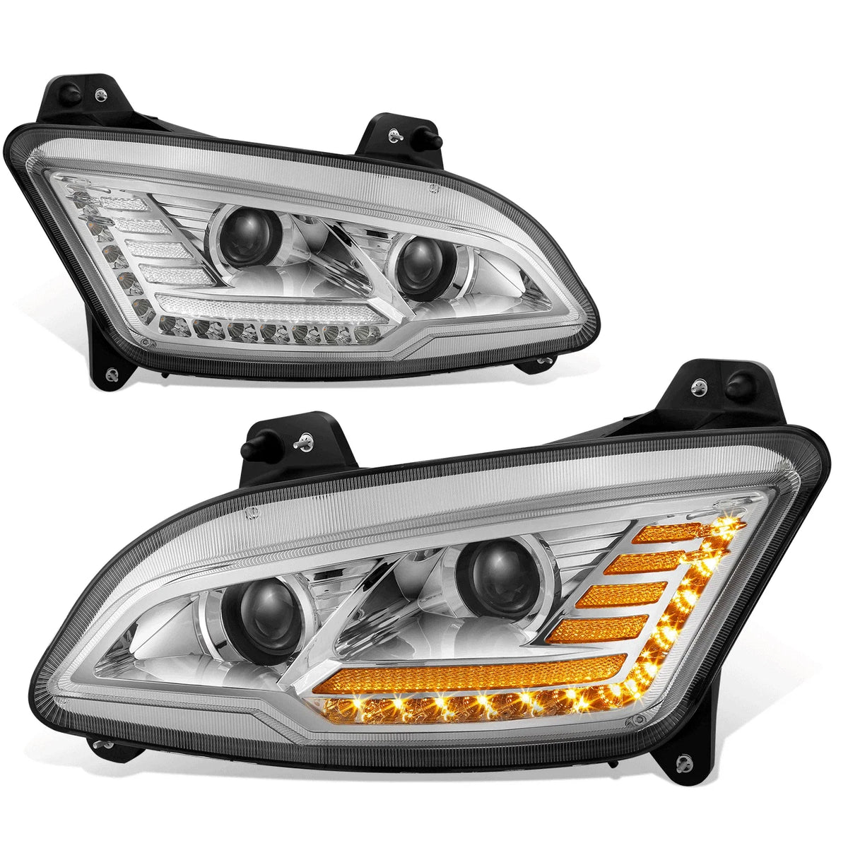 Full LED Chrome Clear Headlight for Peterbilt 579 (2022–2025)