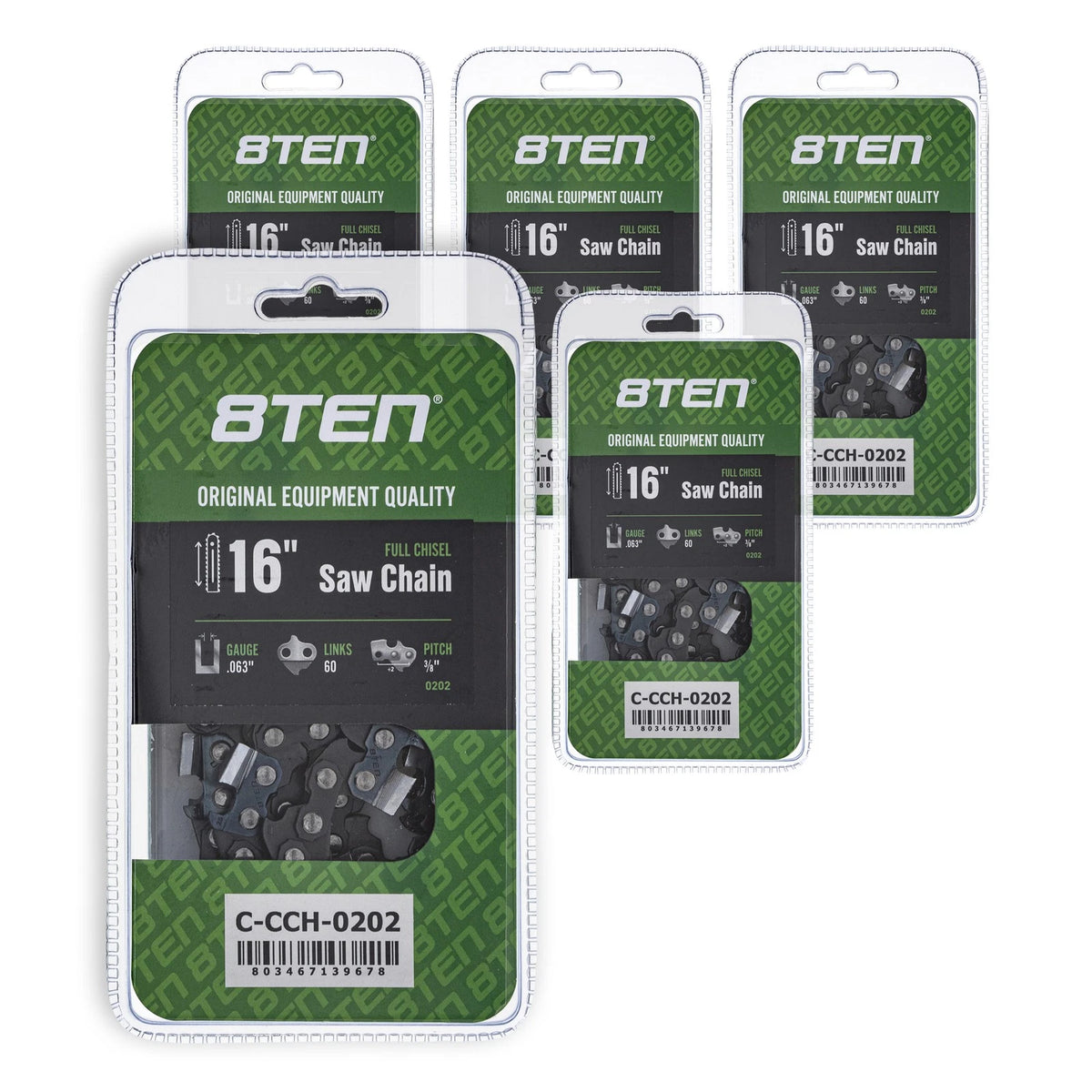 5-Pack Chainsaw Chain 16 Inch .063 3/8 60DL for Homelite 30