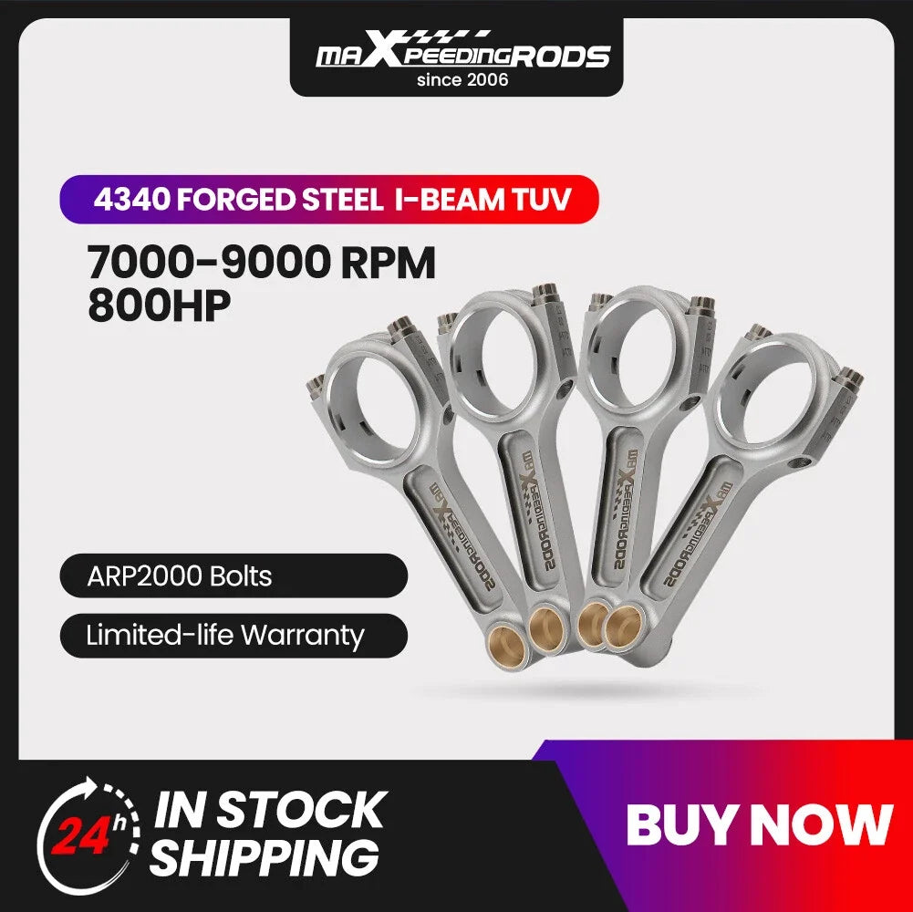 I-Beam Connecting Rods + ARP Bolts for Mazda 323 BG / 323F BG Miata MX5 (1983–1991)
