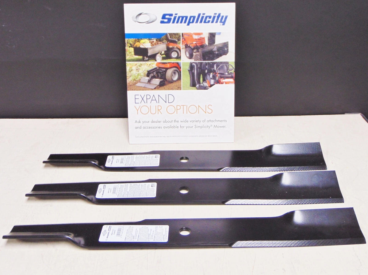 Set of 3 Lawn Mower Blades for Simplicity (OEM)