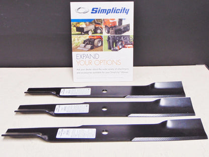Set of 3 Lawn Mower Blades for Simplicity (OEM)