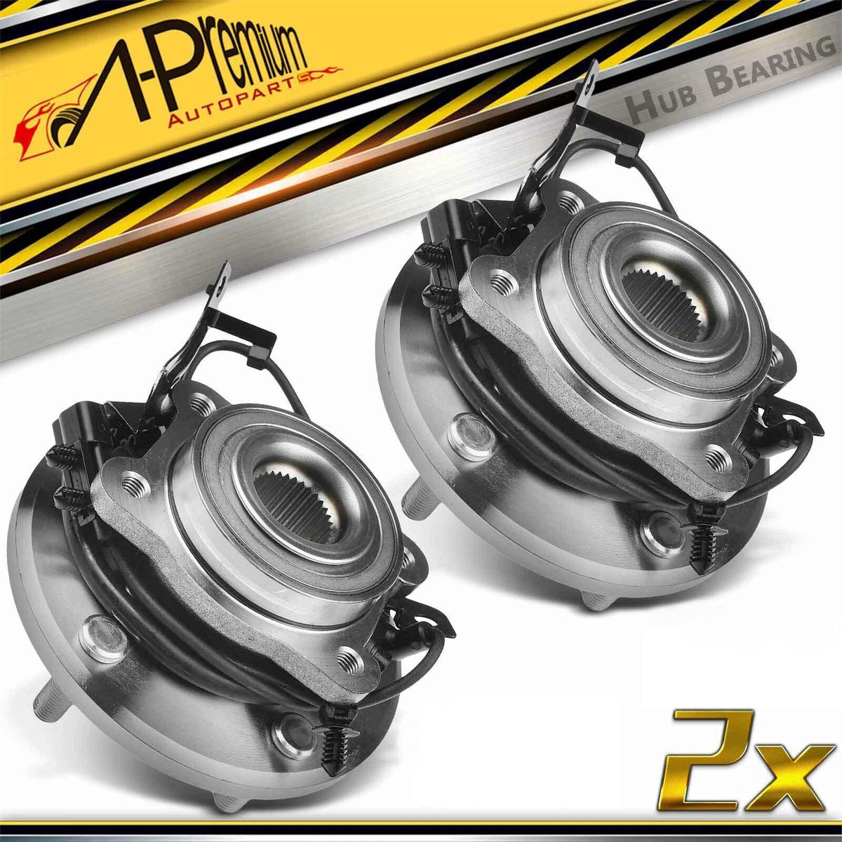 2X Rear Wheel Hub & Bearing Assembly with ABS for Dodge Journey (2009–2020) 5171124AB, 512479