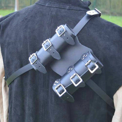 Medieval Style Sword Back Sheath Scabbard Holder for Warrior (One/Double Shoulders)