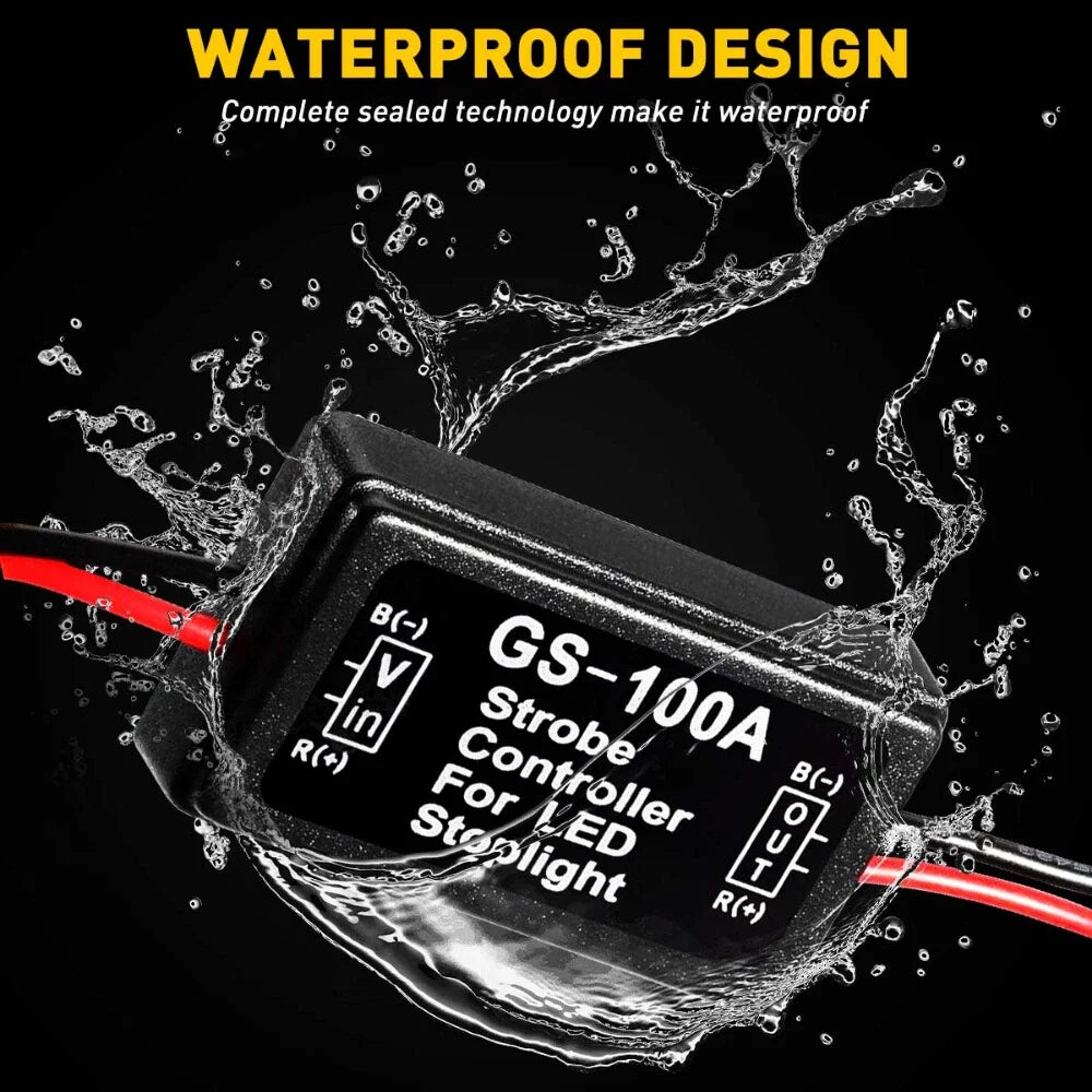 LED Stop Brake Tail Flash Light Controller for Universal Vehicles (12V)