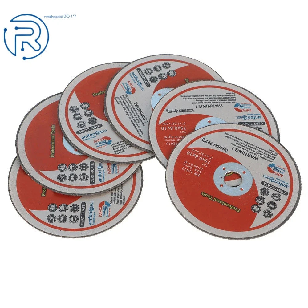 25 Pack Cut-off Wheel Discs for Metal & Stainless Steel (3"× 1/32"× 3/8")