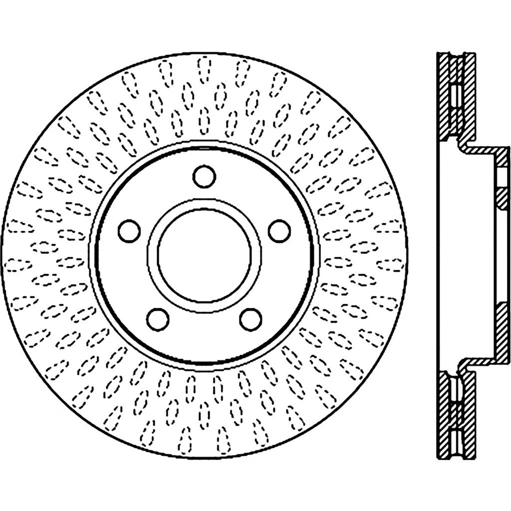 StopTech Sport Slotted Brake Rotor for Volvo S40 (2004–2011) TLX-sto126.61100SR-CL360A70