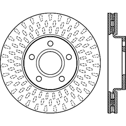 StopTech Sport Slotted Brake Rotor for Volvo S40 (2004–2011) TLX-sto126.61100SR-CL360A70