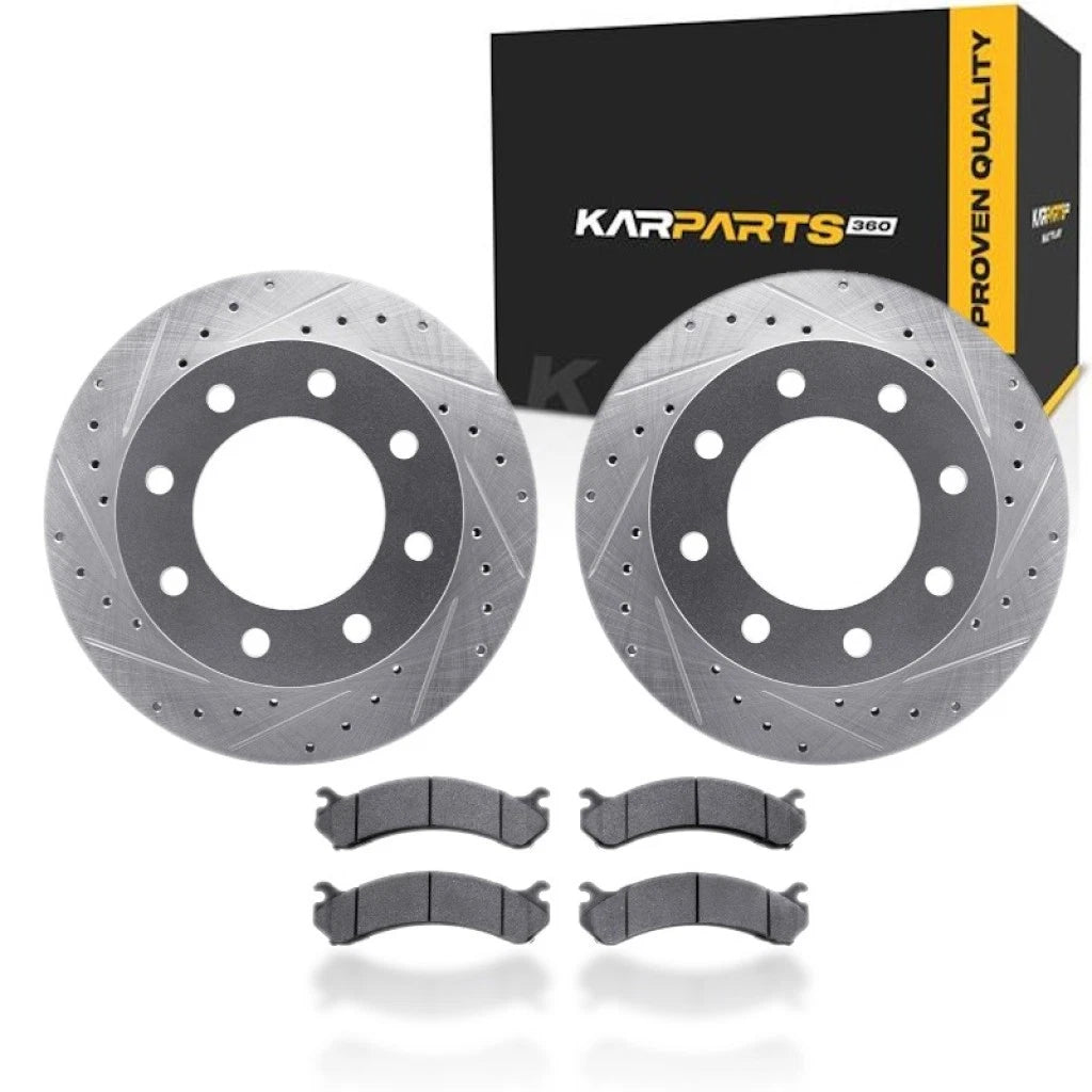 Set of 2 Drilled and Slotted Rotors for Chevy Silverado 1500 HD (2005–2006) ALX-PAU-DF-7512-48036-CLA5