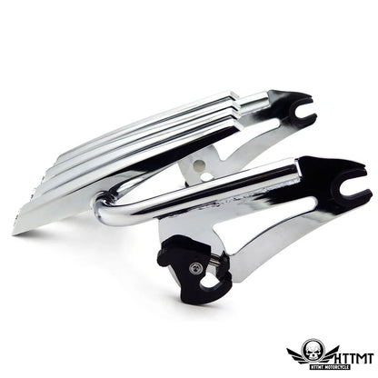 Chrome Skull Detachable Stealth Luggage Rack for Harley Touring (2009–2018)