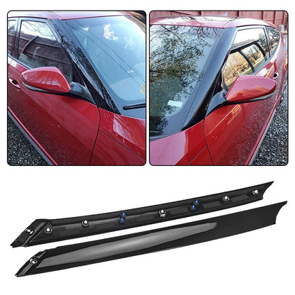 2X Front Windshield Pillar Moulding Trim Cover for Hyundai Veloster (2012–2018) - 86170-2V000, 86180-2V000
