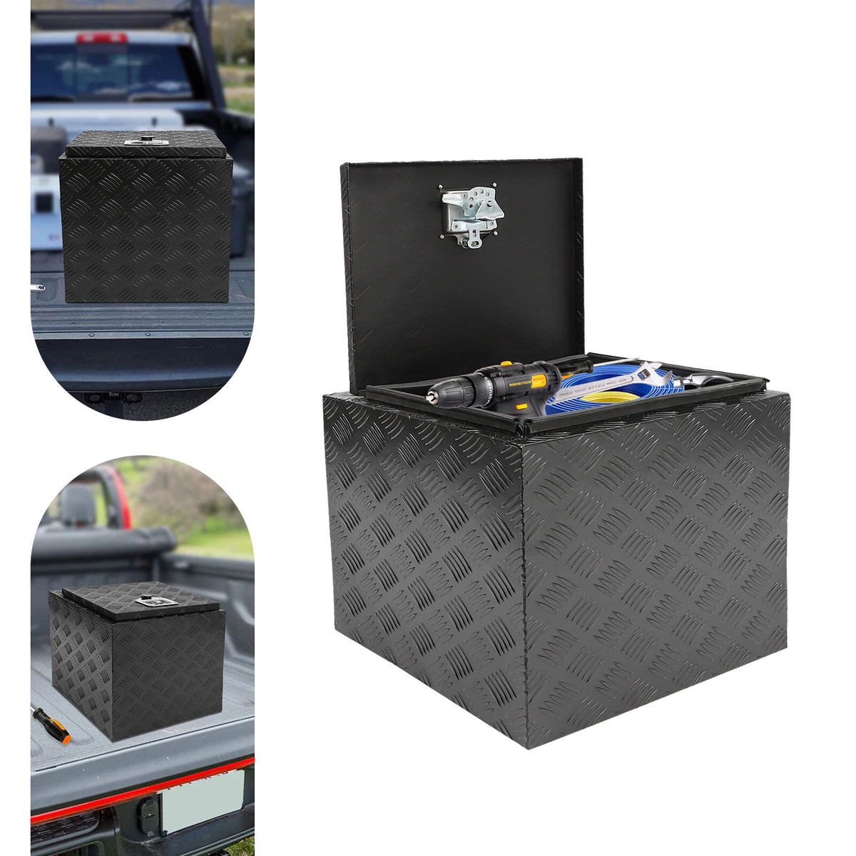 30" Aluminum Tool Box for Truck Bed Underbody Trailer Pickup Storage