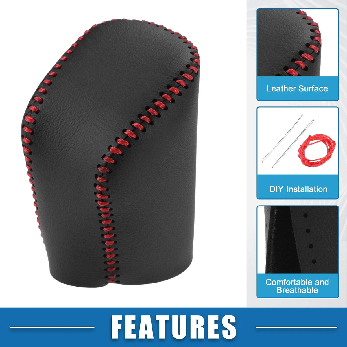 Gear Shifting Knob Cover Trim for Lexus GS 300 (2018–2019) Black Red