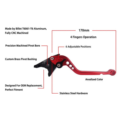 Short Long Brake Clutch Levers for Honda VF750S CBF1000 CB1300ST (1982–2008)