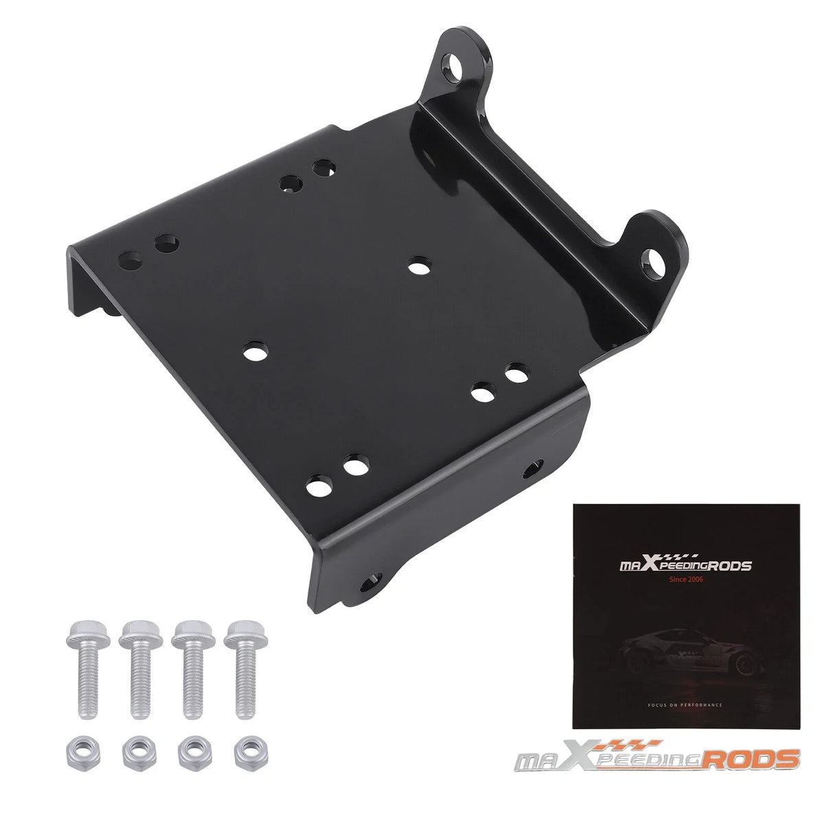 Heavy-Duty Steel Winch Mount Plate for Suzuki King Quad 750 (2008–2025)