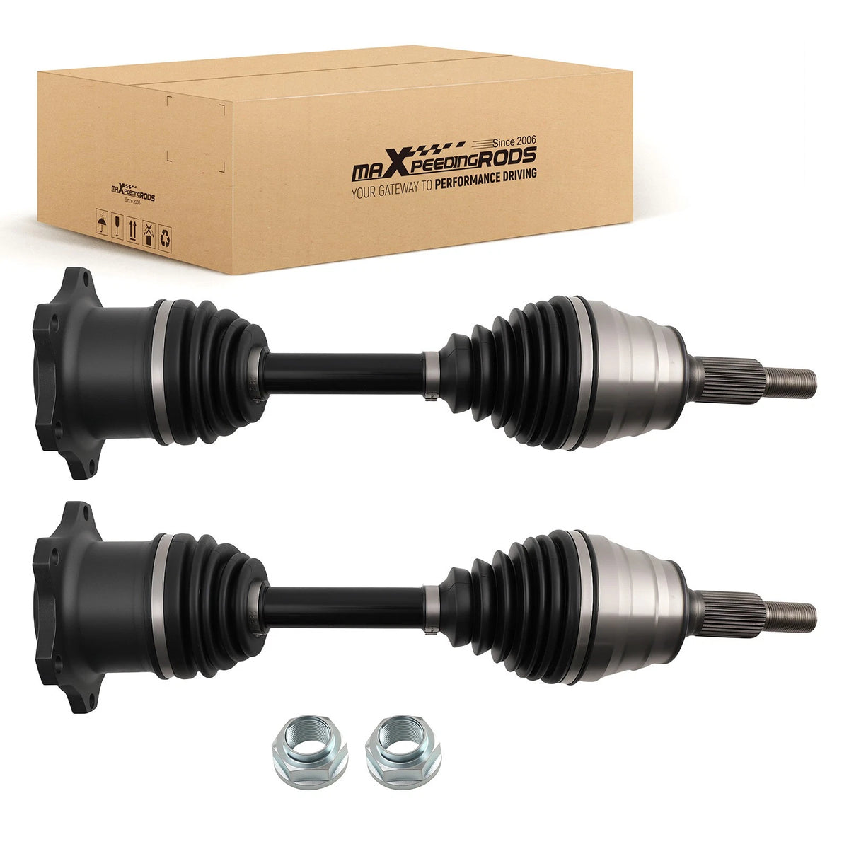 Front CV Axle Shafts for Chevrolet Silverado 2500 HD (2001–2010) NCW024, 66-1325, 661325