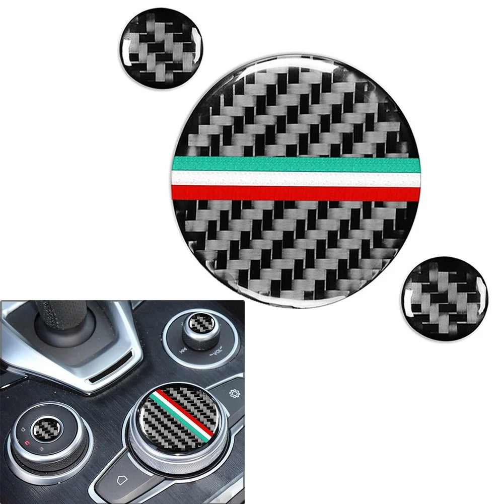 Center Console Multimedia Knob Cover Trim for Alfa Romeo Giulia (2020–2021)