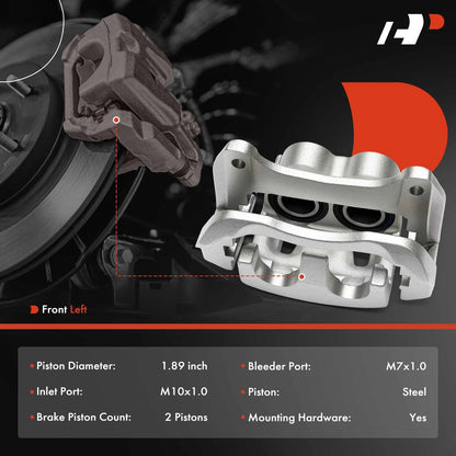 Front Left Brake Caliper with Bracket for Toyota Highlander (2020–2022) 47750-0E070, 477500E070, 141.44328