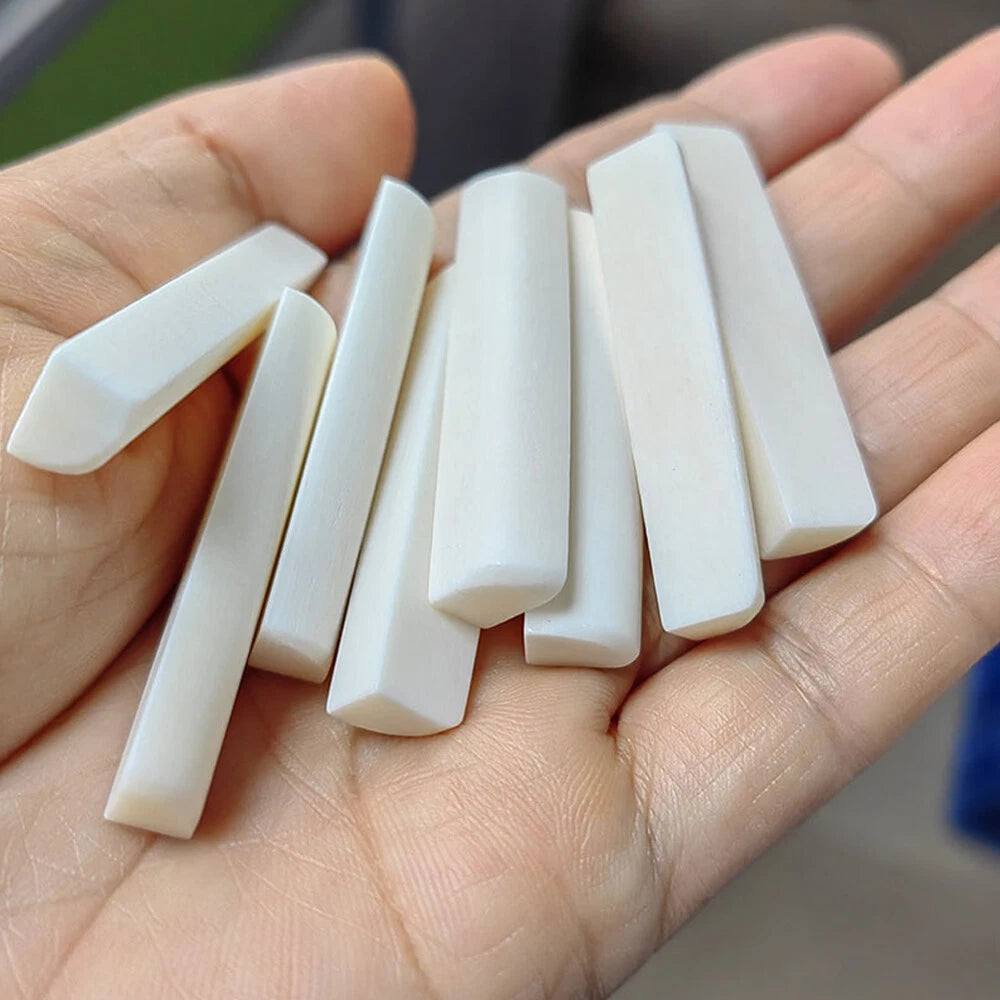 10pcs White Bone Nut Saddle Bridge 43x6x9mm for Guitar Luthier DIY