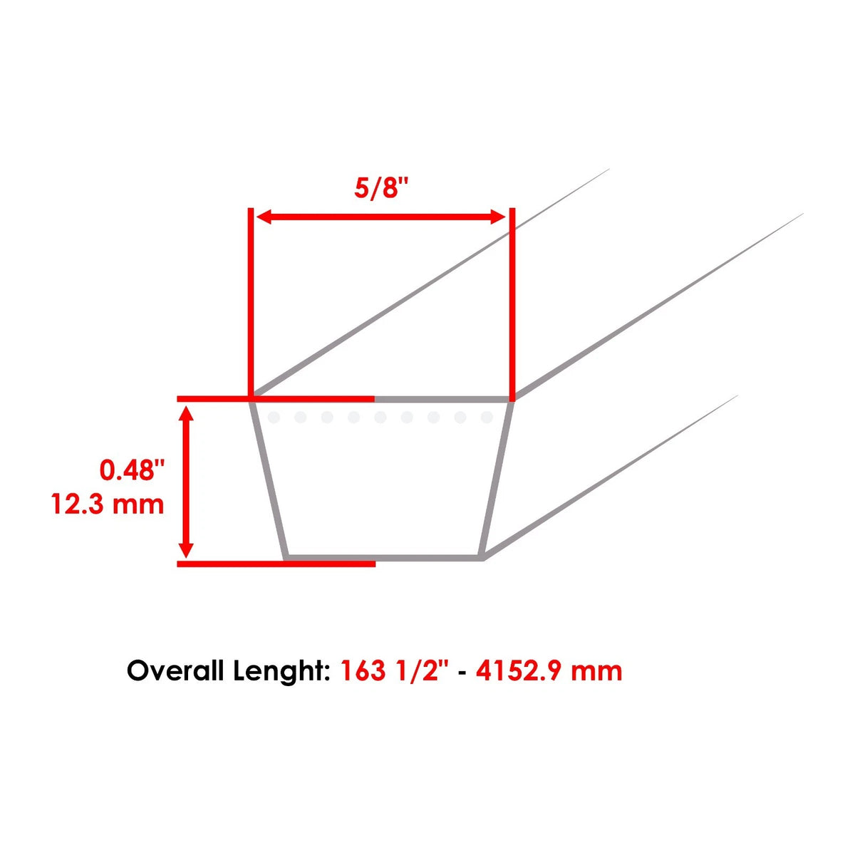 Deck Belt for Husqvarna RedMax Dixon LZ7227 ZTH6125 (AB420 - HD)