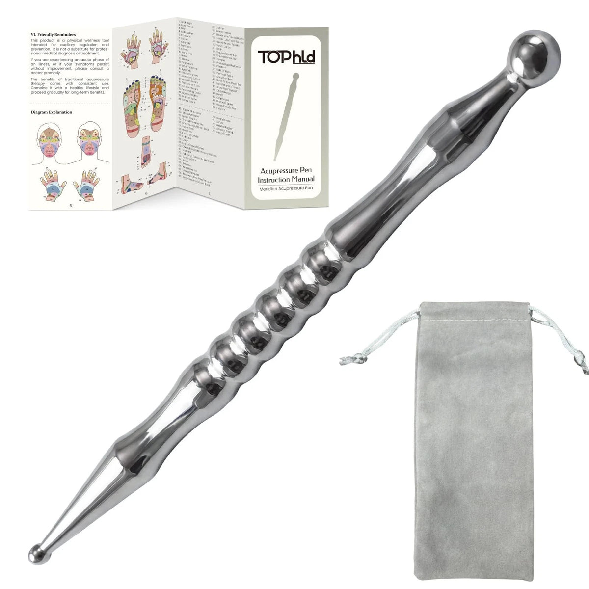 Acupuncture Pen for Muscle Relief (Silver)