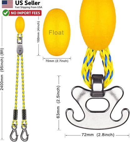 Boat Tow Harness for Tubing - Heavy Duty Quick Connector
