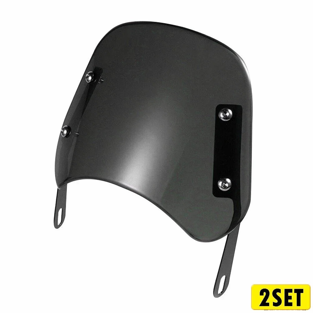 Set of 2 Universal Windshield Deflectors for Motorcycles 5"-7"