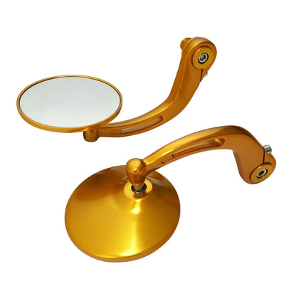 Gold Round Bar End Rearview Mirrors for Harley Sportster S (2021–2025)