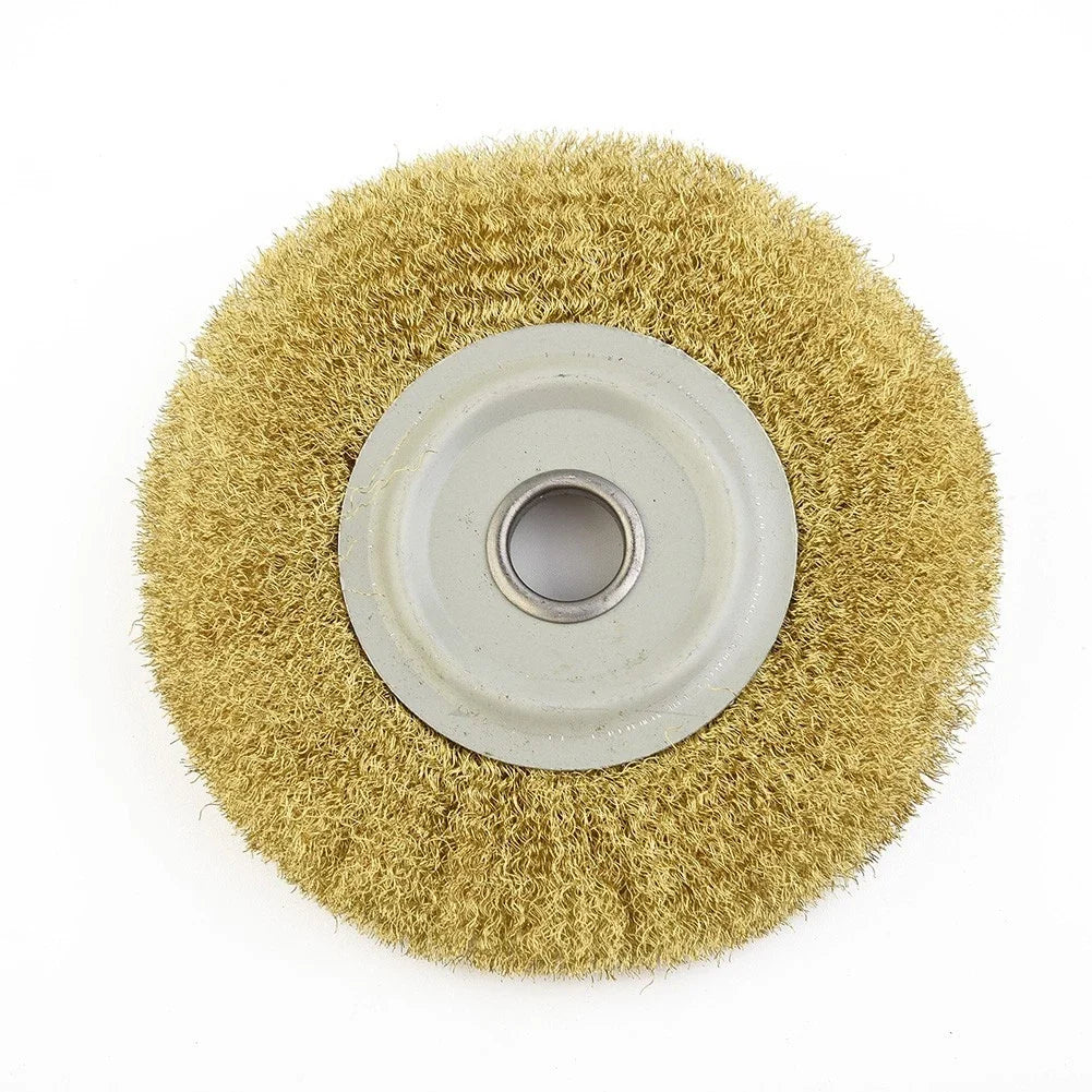 Deburring Copper Wire Wheel Brush for Grinder (Yellow)