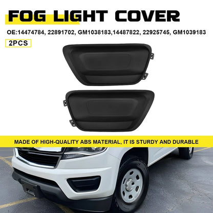 2X Front Bumper Fog Light Cover Bezels for Chevrolet Colorado (2015–2020)