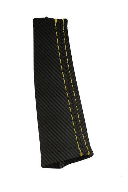 Carbon Fiber E Brake Cover for Nissan Skyline R33 (1993–1998) Yellow Stitch