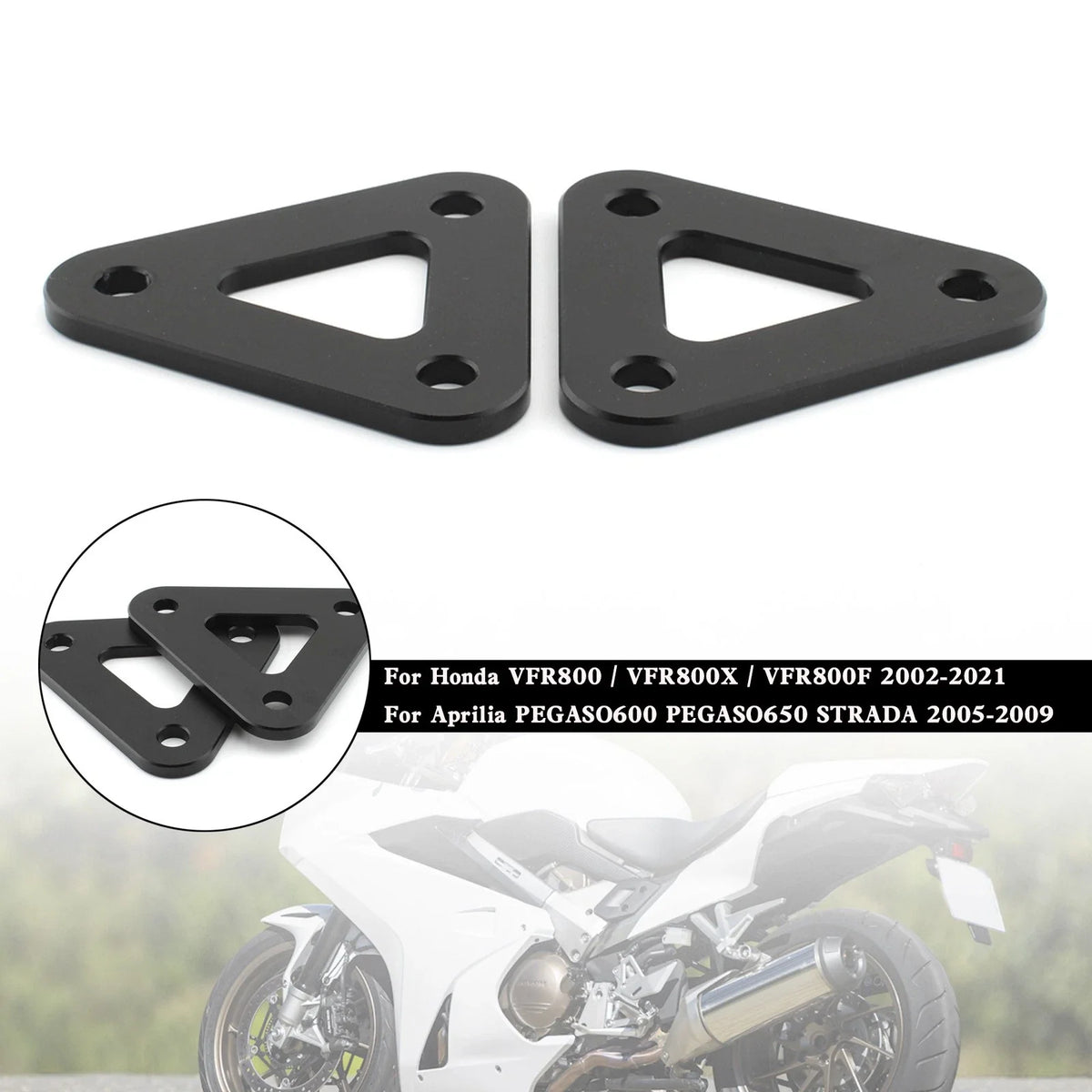CNC Aluminum Lowering Link Kit for Honda VFR800 (2002–2021), Pegaso 600 650 (2005–2009)