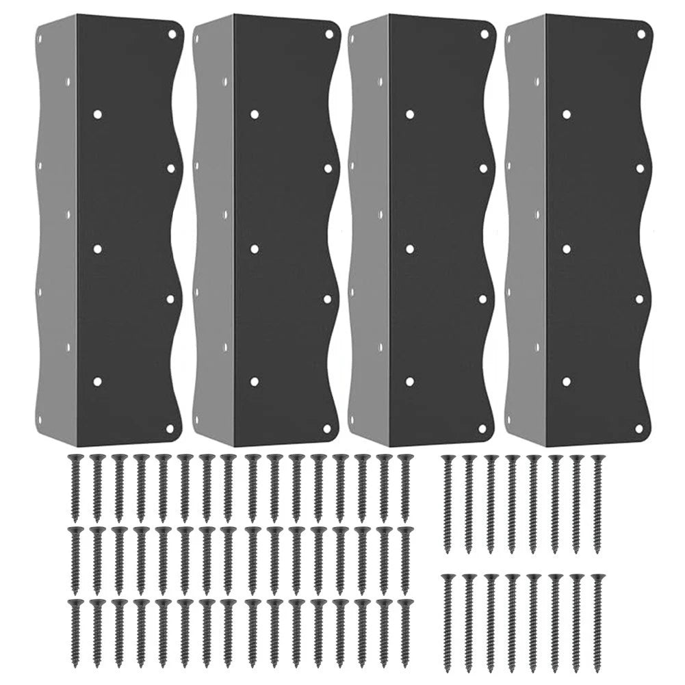 Set of 2 Strong Metal Brackets for Garden Bed Support