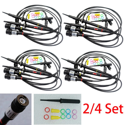 2X Oscilloscope Probes Kit 200MHz BNC to Grabber Hook Cable